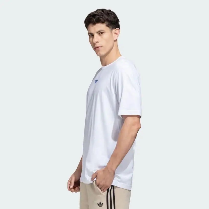 Adidas White Printed Premium Classic T-Shirt