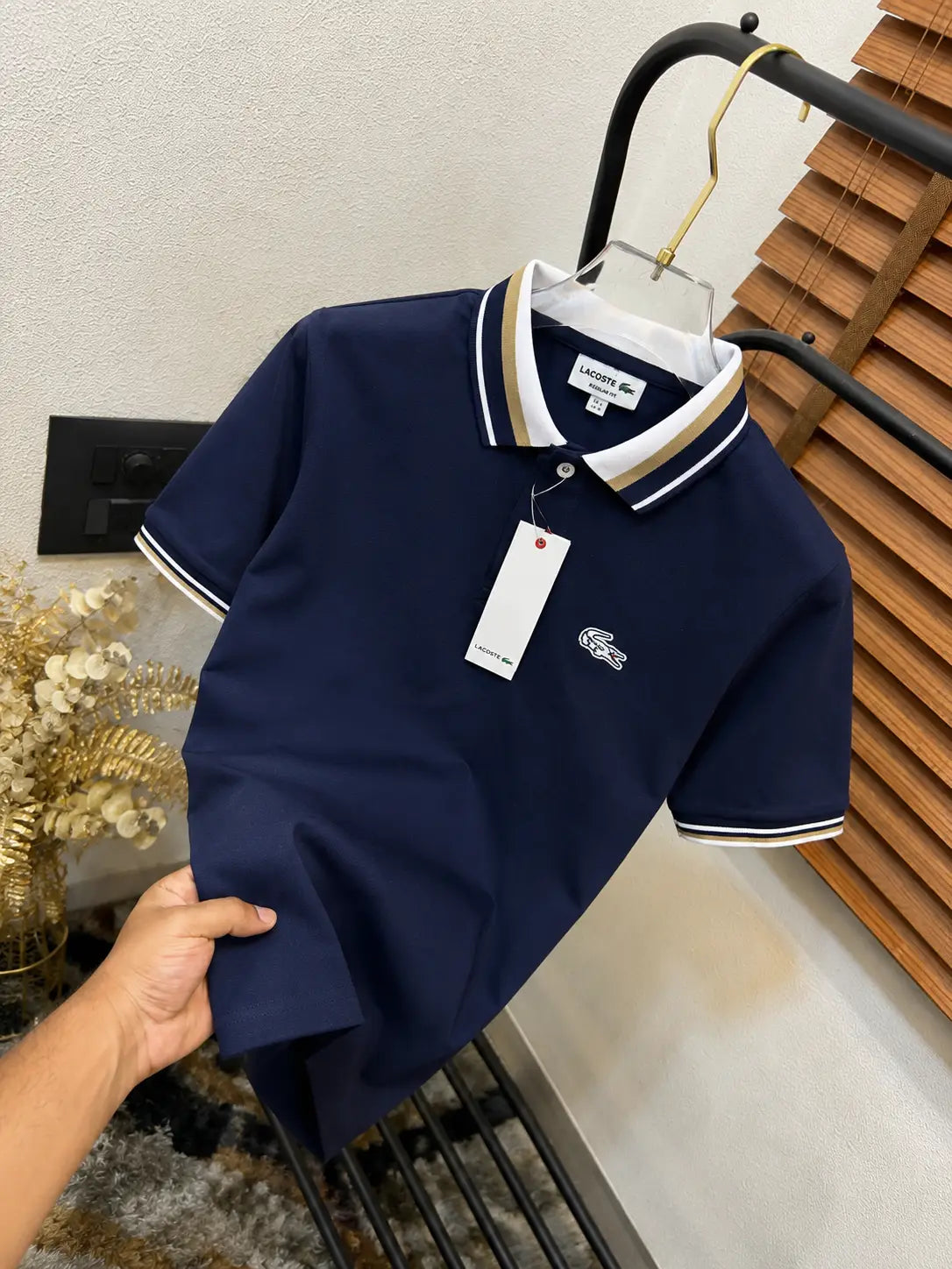 Lacost_e Printed Premium Polo T-shirt (DN 509)