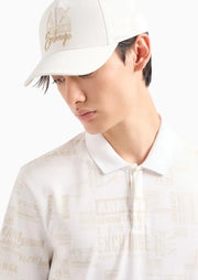 Arman i Exchange White Monogram Premium Polo T-Shirt