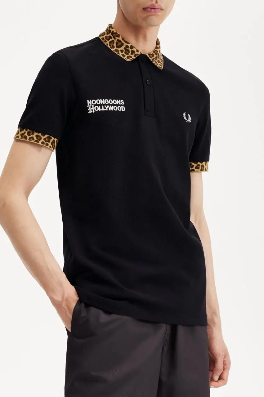 Fredperry Black Embroidery Logo Premium Polo T-Shirt