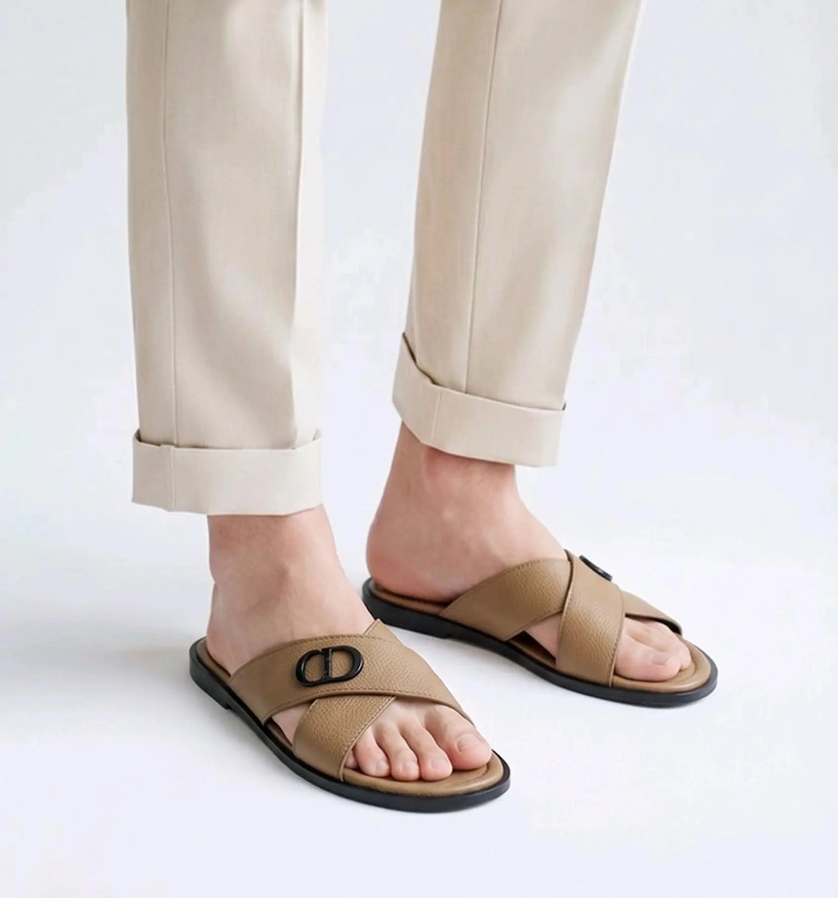 Dior_CD Cross Beige Premium Slide For Men