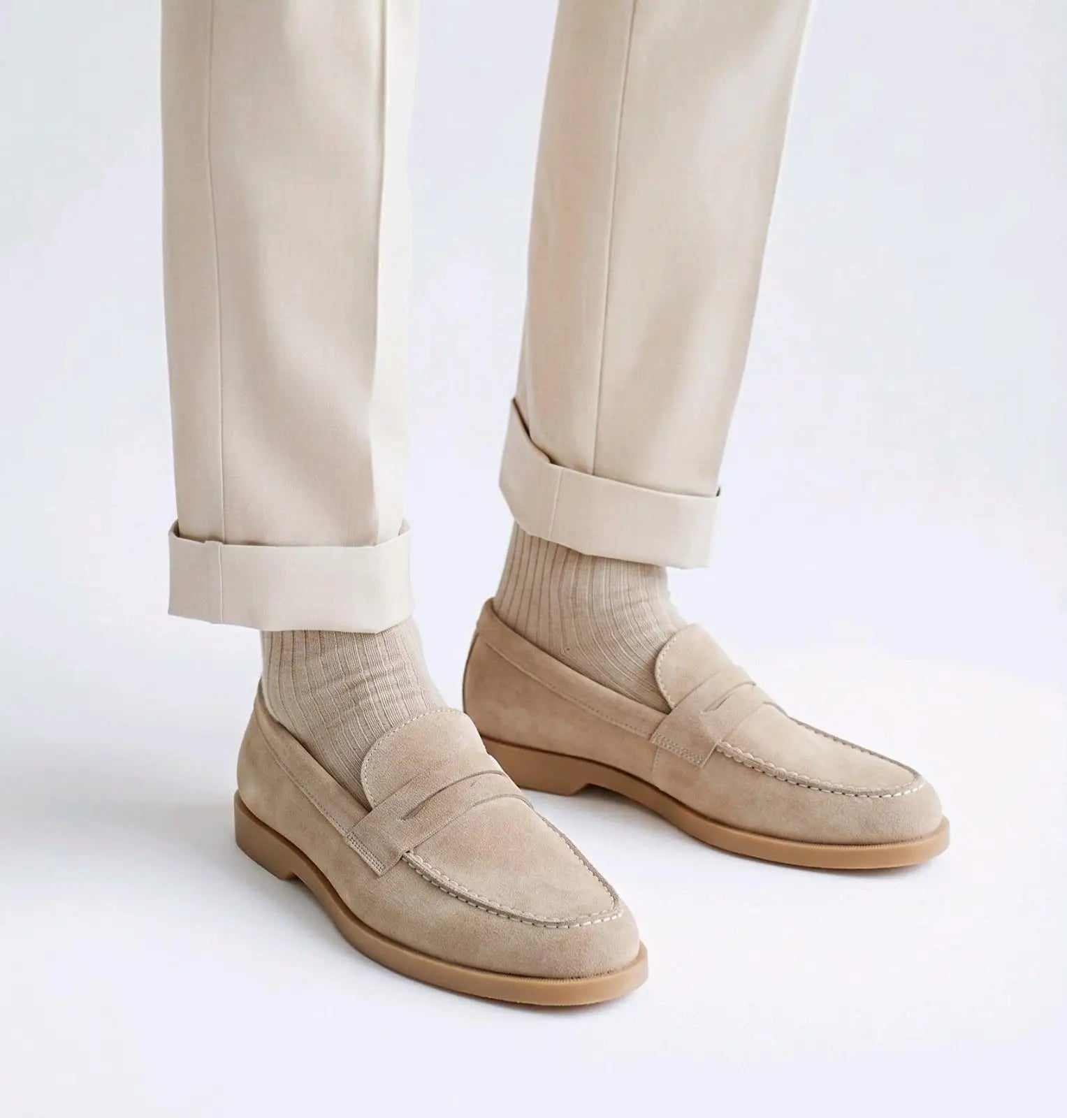Dior_Beige Premium Suede Leather Formal