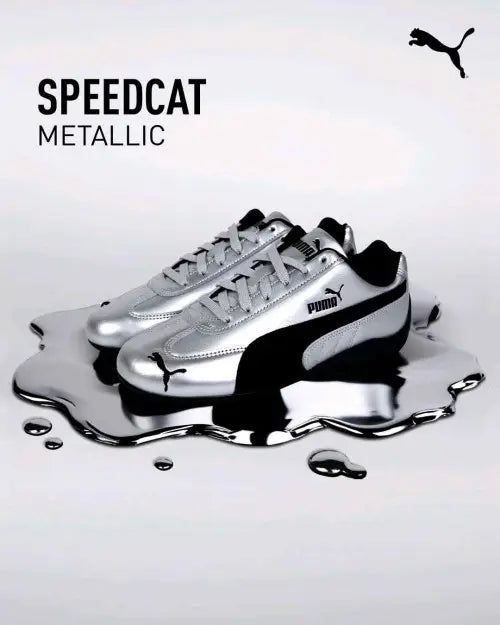 Pumaa Speedcat Metallic Silver Black
