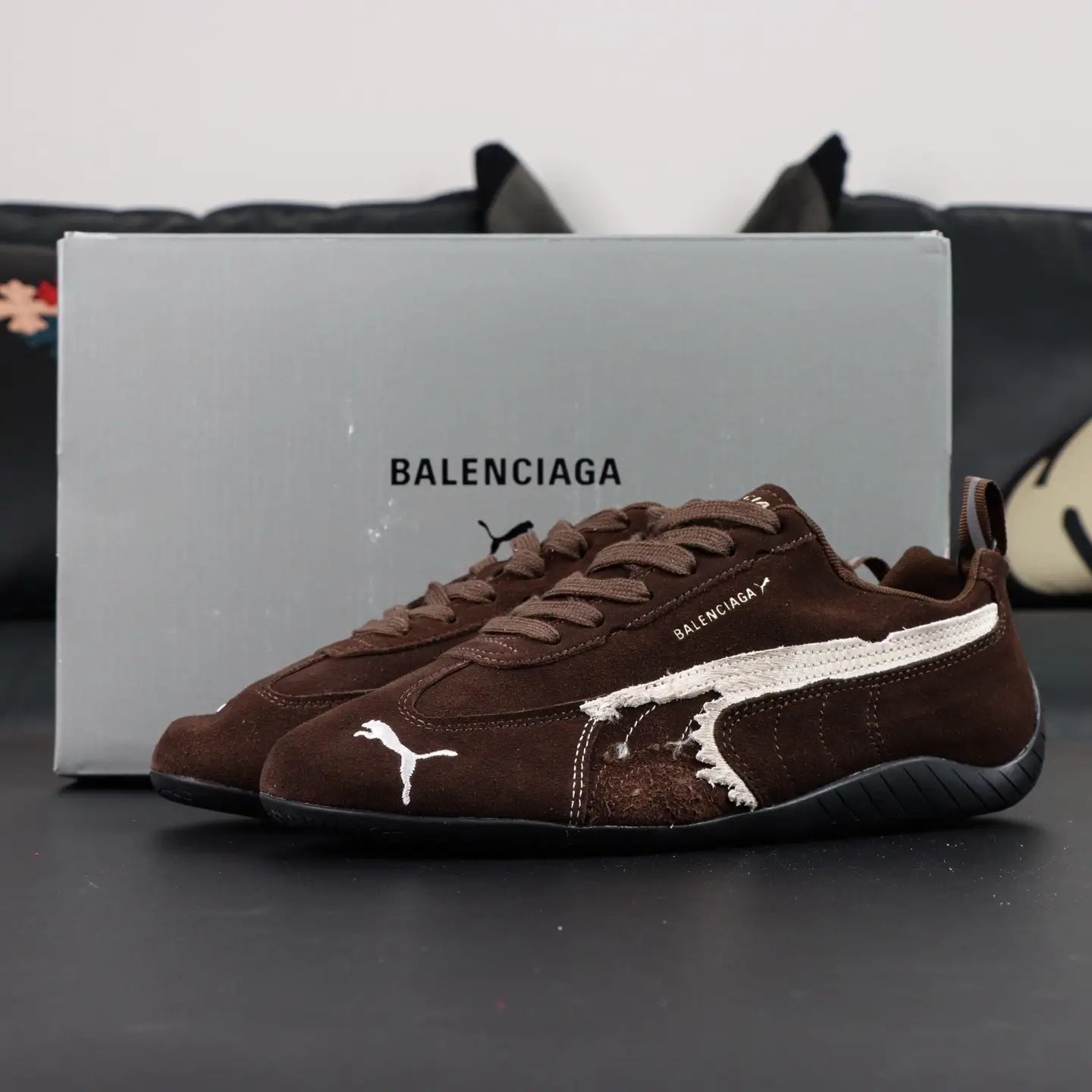 Balenciagaa X Pumaa Speedcat Brown (391