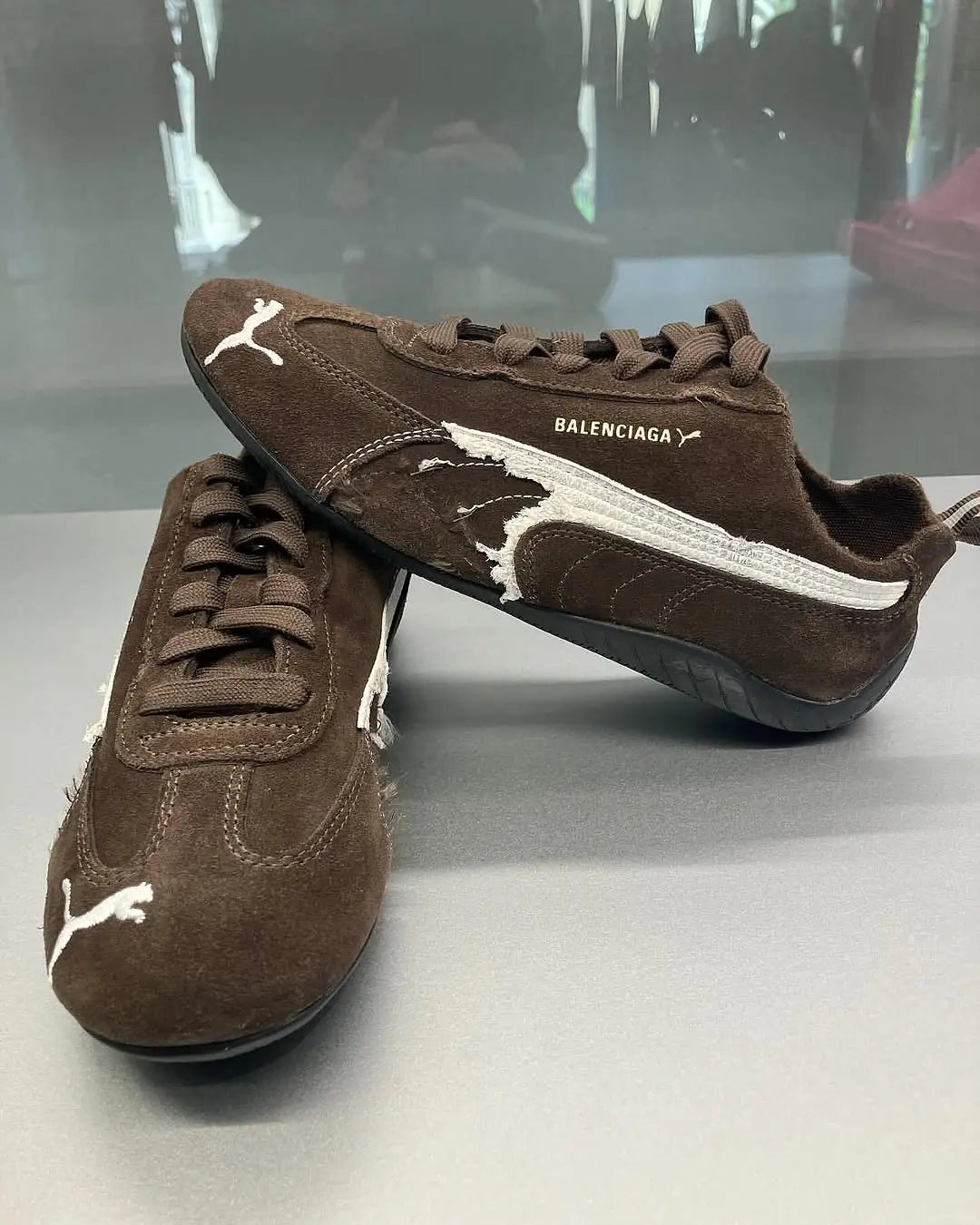 Balenciagaa X Pumaa Speedcat Brown (391