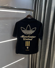 Adidas Black Logo Print Imported Oversized T-Shirt