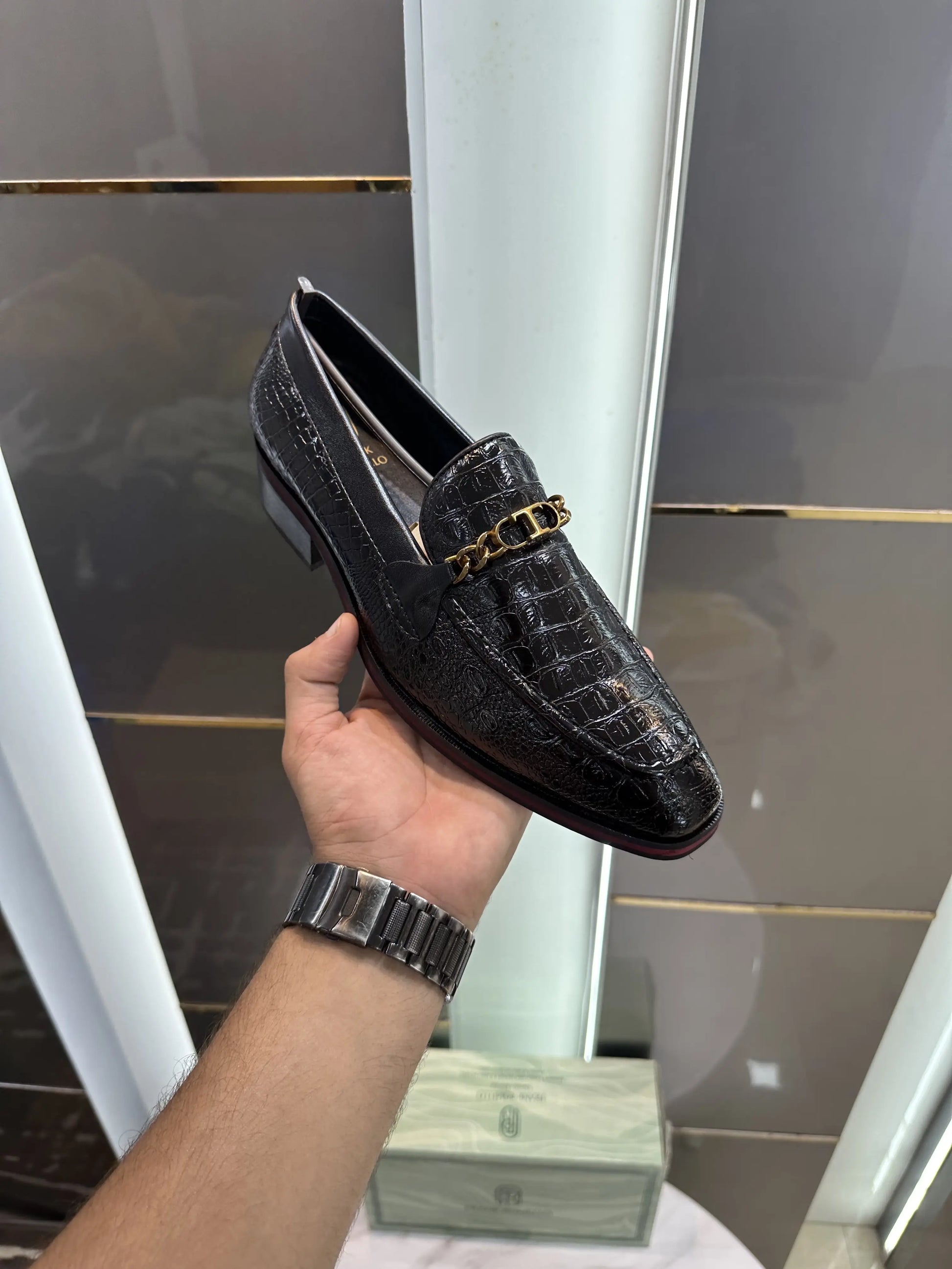 Frank_Romello Black Premium Formal Loafers