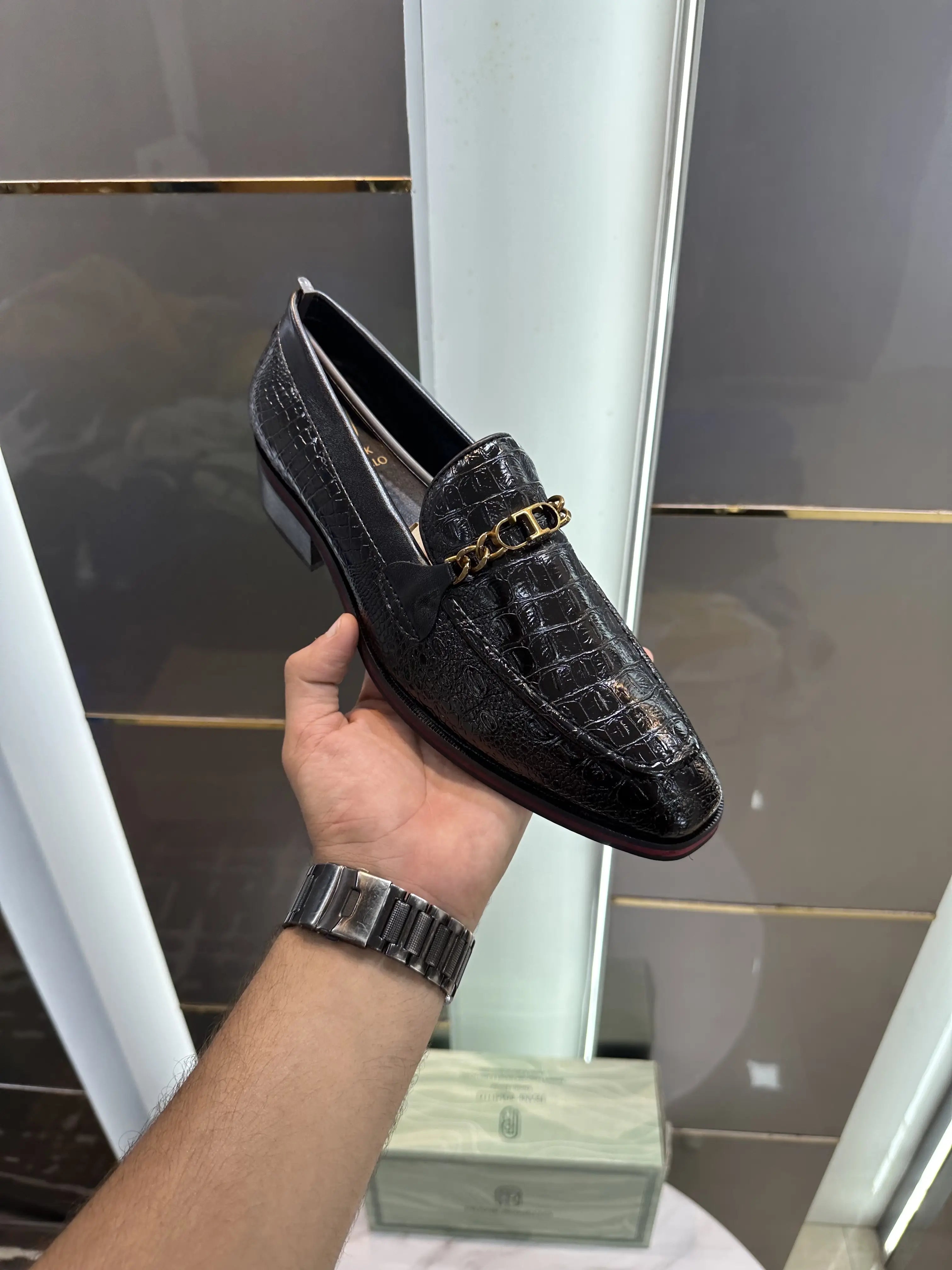 Frank_Romello Black Premium Formal Loafers