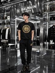 Balmain Paris Black Logo Work Premium Cord Set With Premium Packing
