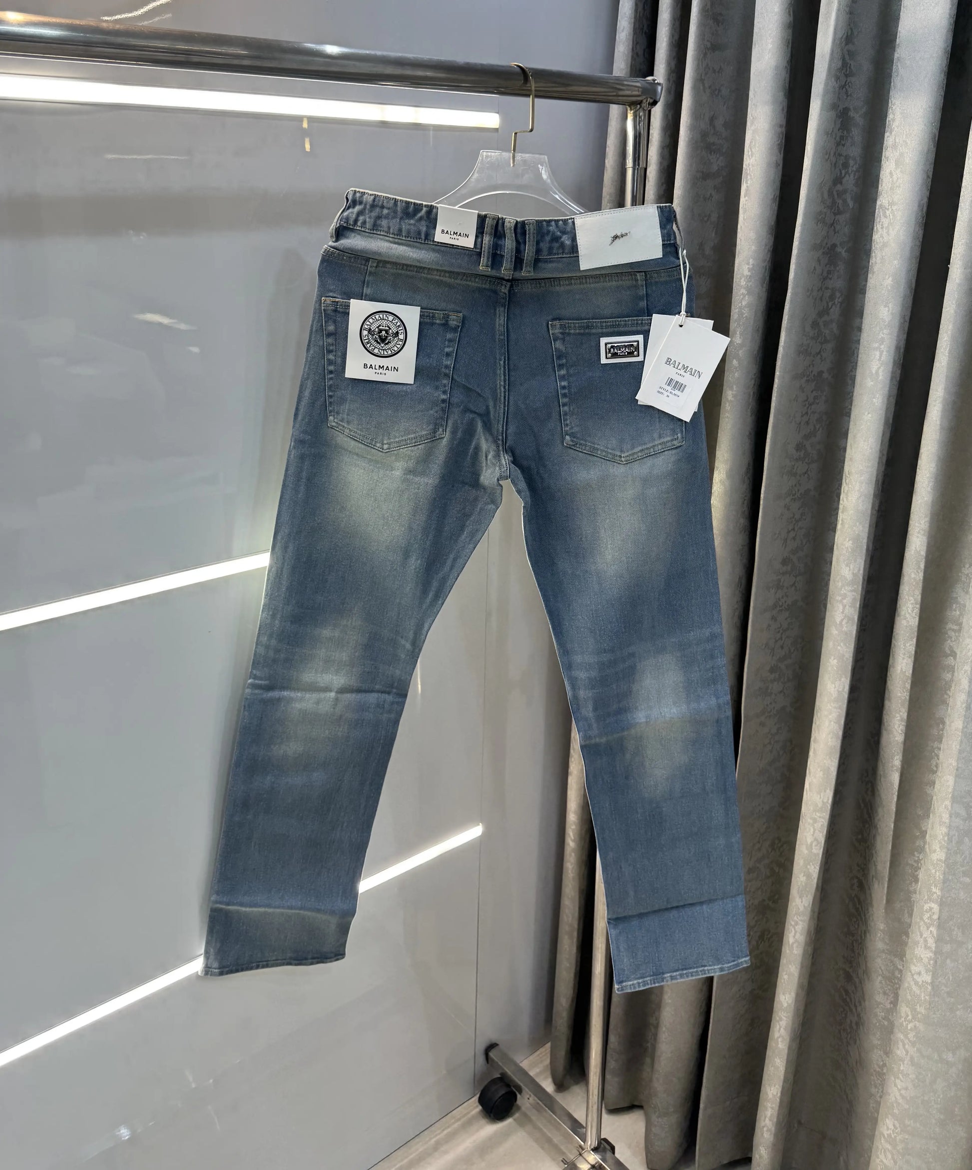 Balmain Paris Greenish Imported Premium Denim