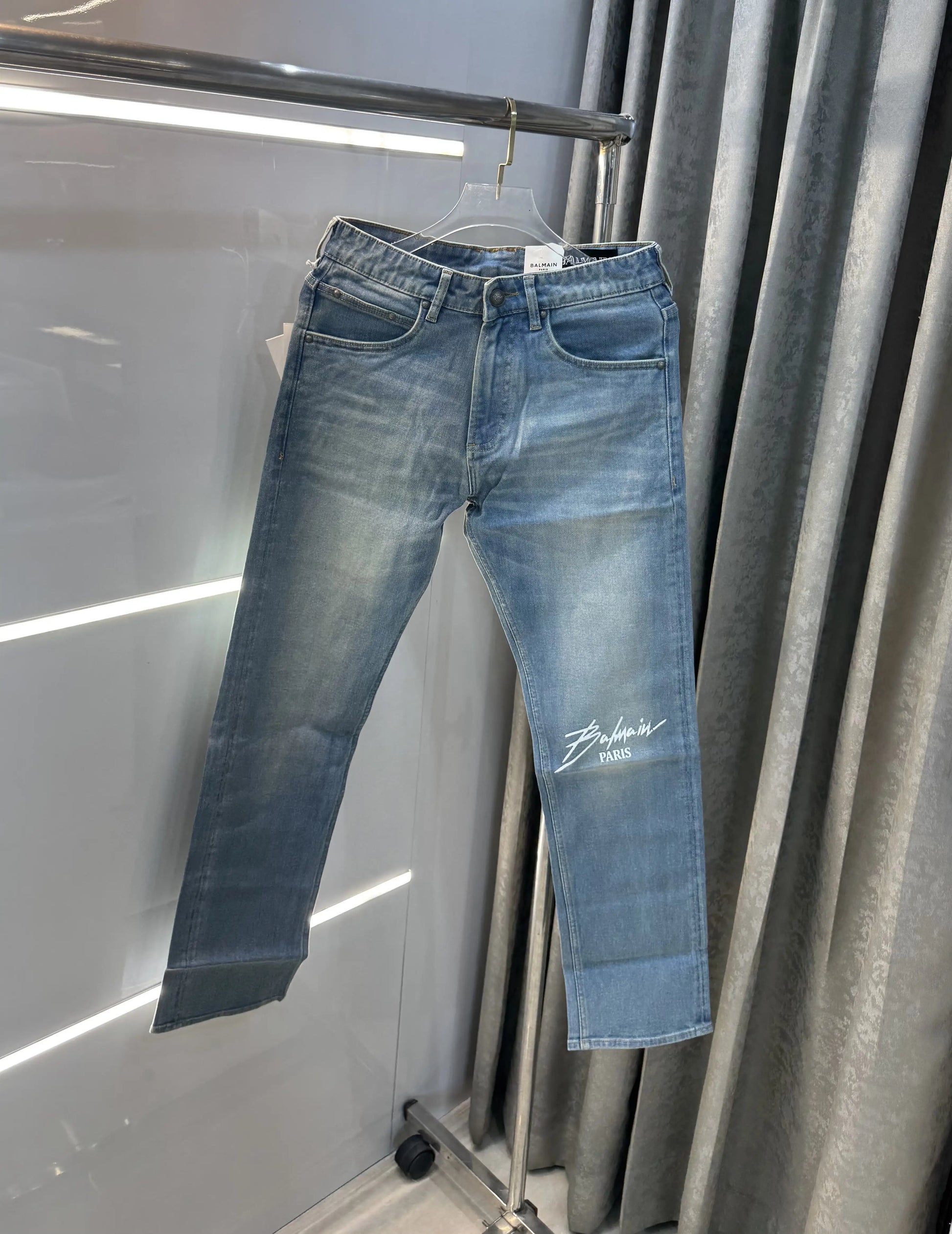 Balmain Paris Greenish Imported Premium Denim