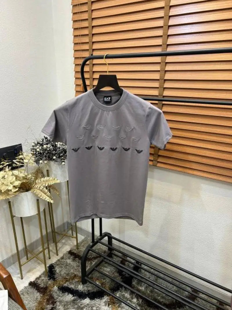 Emporio Arman_i Logo Embroidered Premium Round Neck T-shirt