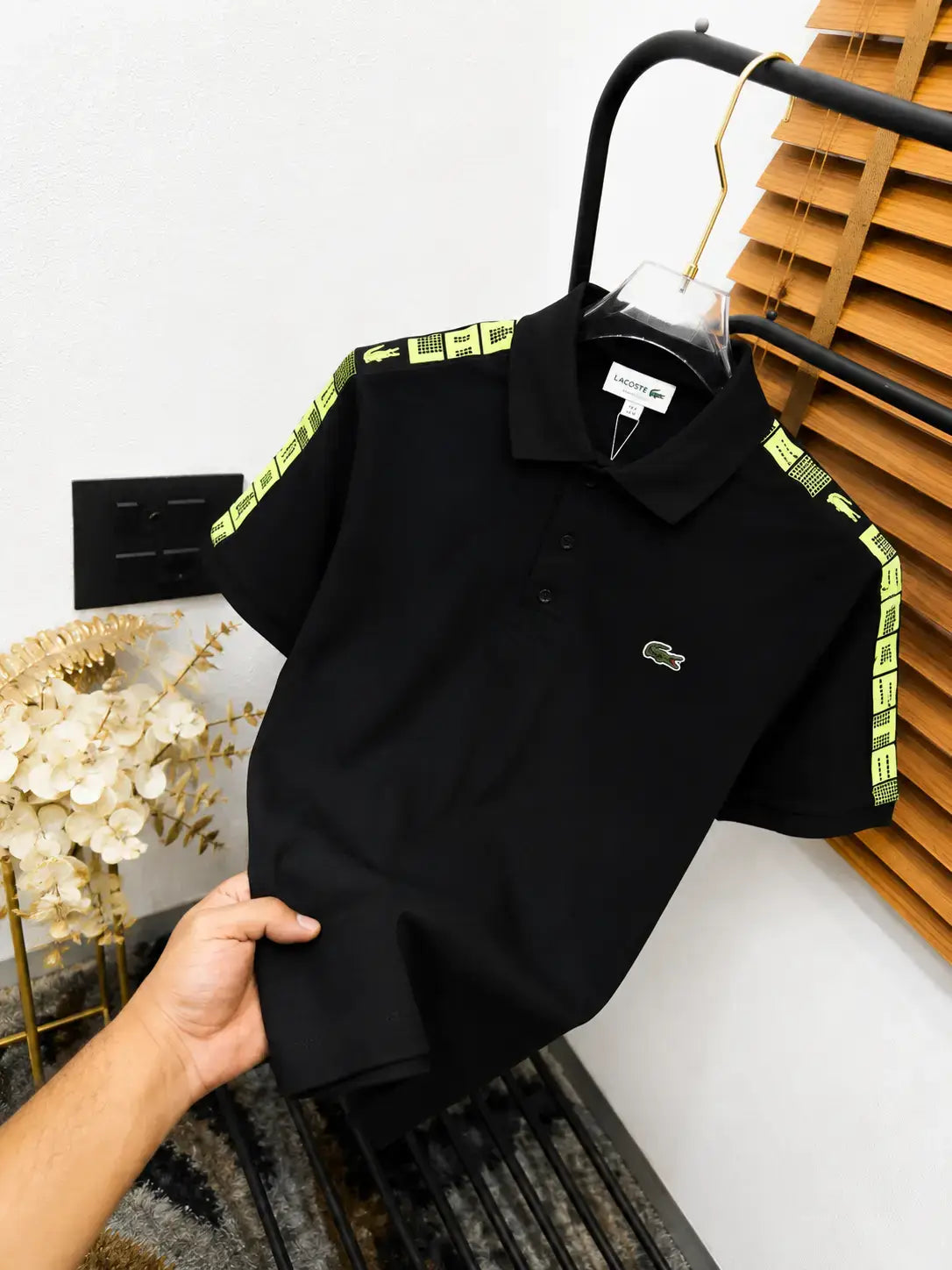 Lacost_e Shoulder Patched Imported Exclusive Polo T-shirt (DN 629)