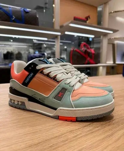 Loui s Vuitton Trainer Multi Orange With Accessories