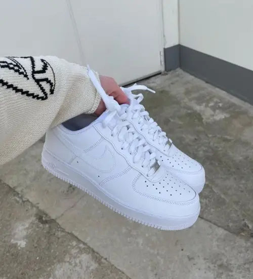 Nik e Airforce 1 Short Leather Women White Bustbag Bill CarryBag 1 Bottle lace Fixxx Only