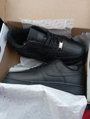 Nik e Airforce 1 Short Leather Black Women With Bustbag Bill Fixx Only