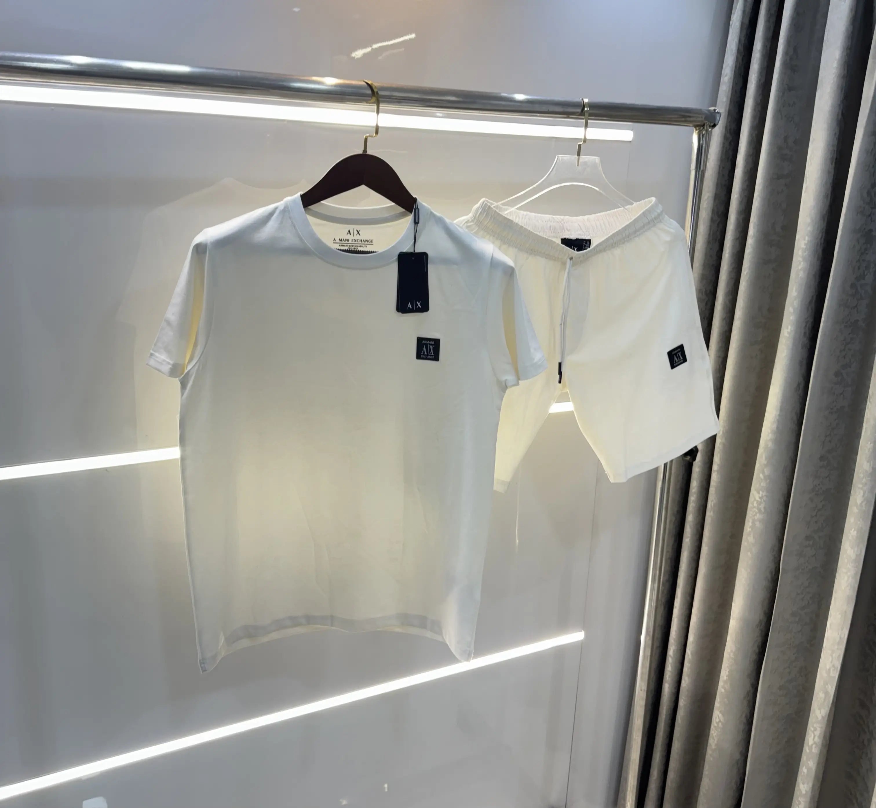 Armani Exchange White Logo Work Premium Cord Set