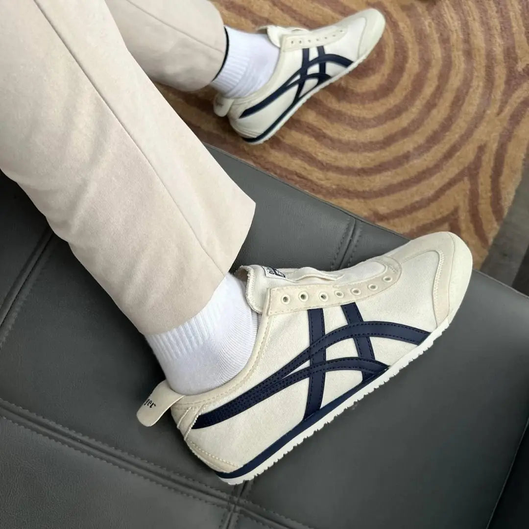 Onitsuka Tiger Mexico 66 Slip On Beige Navy Fix 179