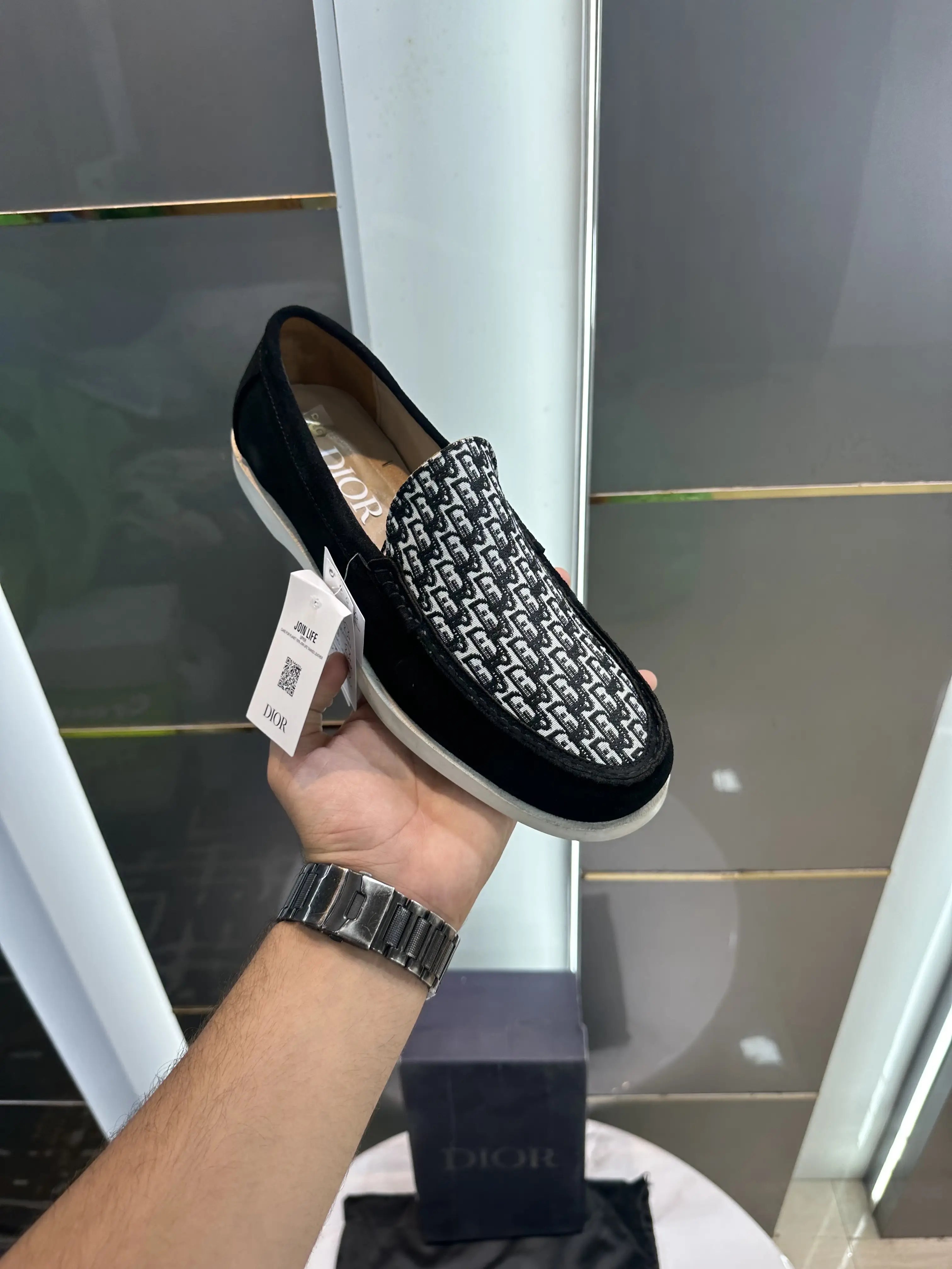 Dior_Black Monogram Premium Formal Loafers