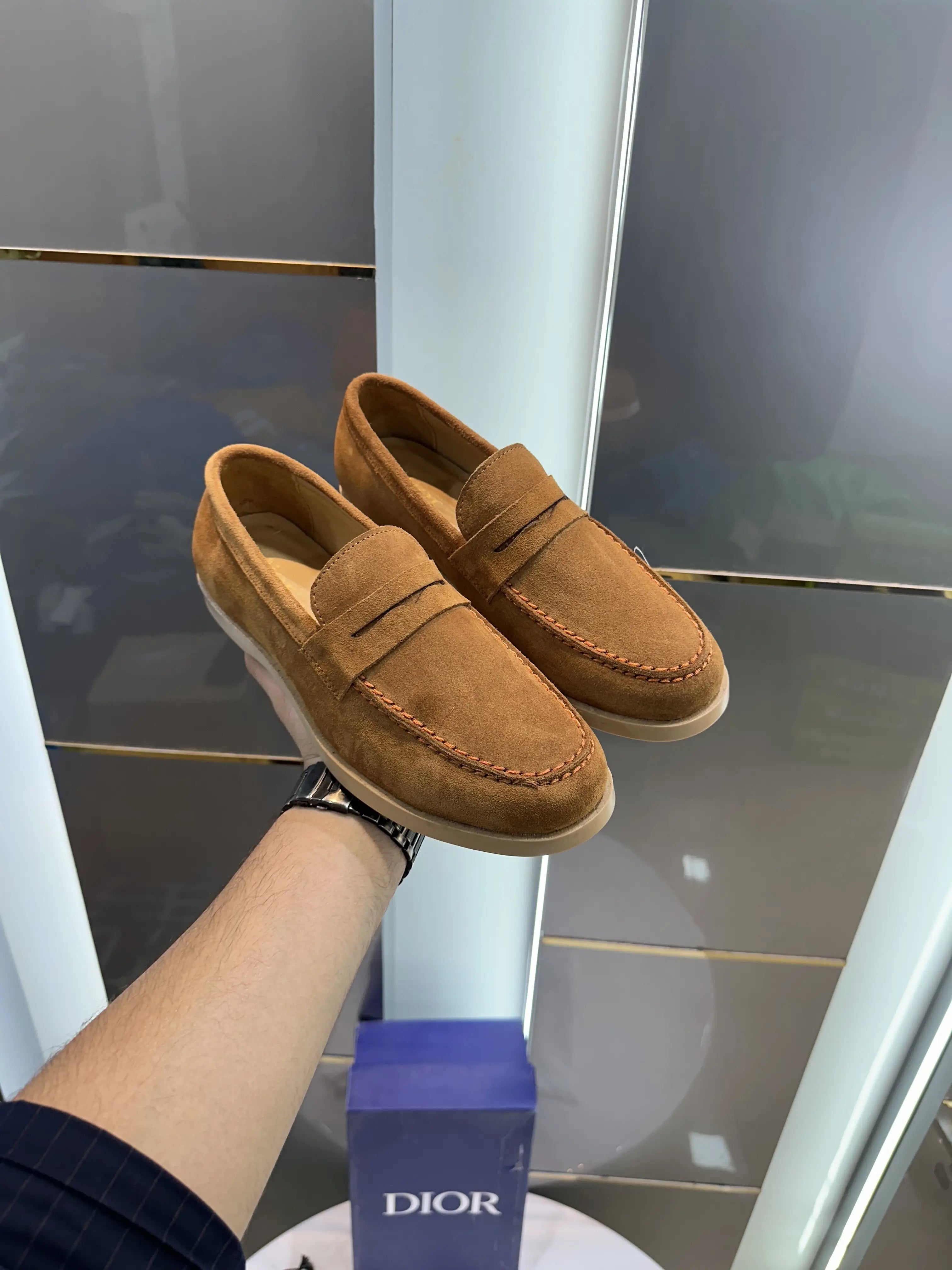 Dior_Tan Premium Suede Leather Formal