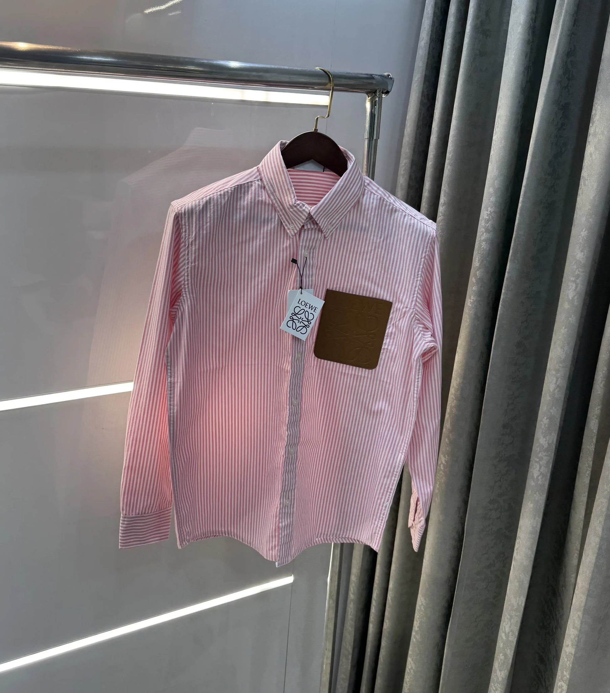 Loewe Pink Logo Patch Imported Shirt
