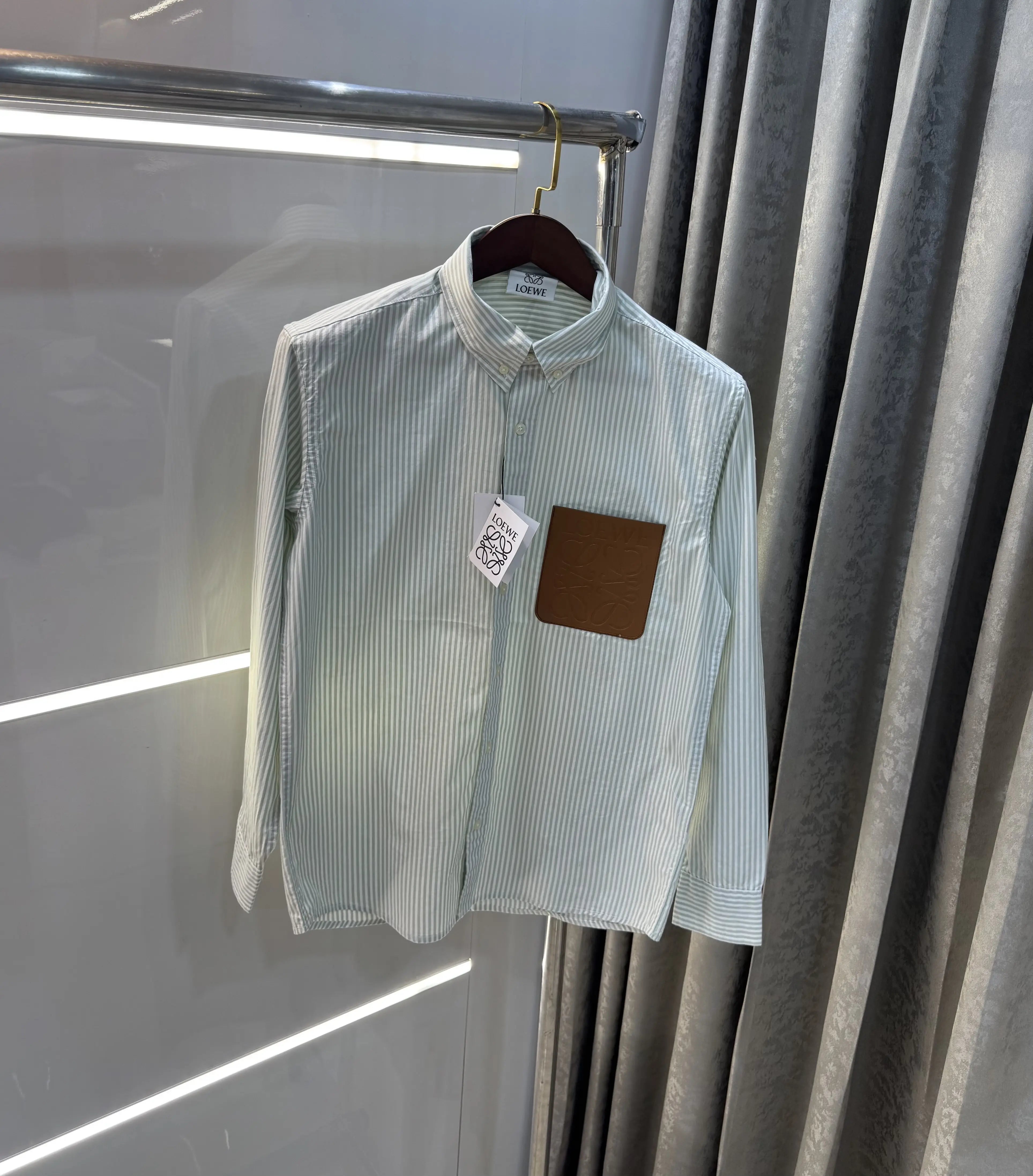 Loewe Green Logo Patch Imported Shirt