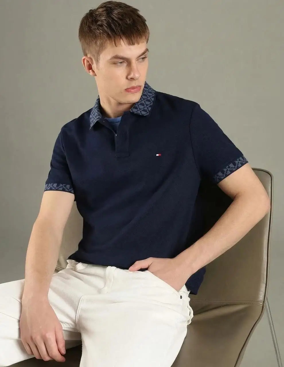 Tomm y Hilfiger Petrol Blue Premium Polo T-Shirt
