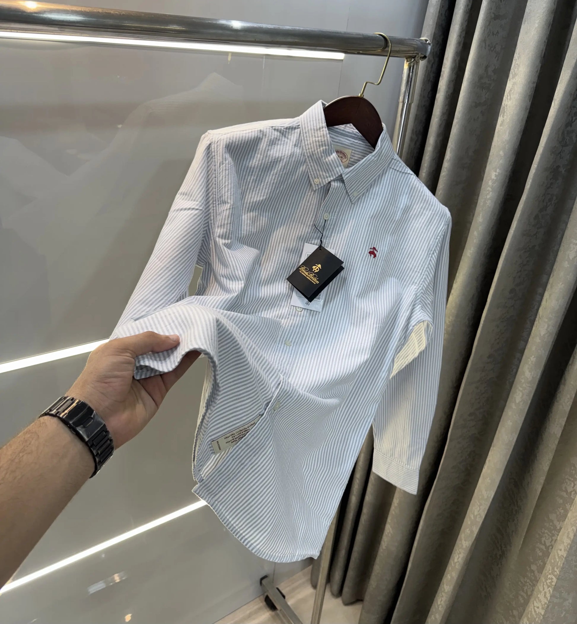 Brooks Brother Grey Oxford Premium Shirt