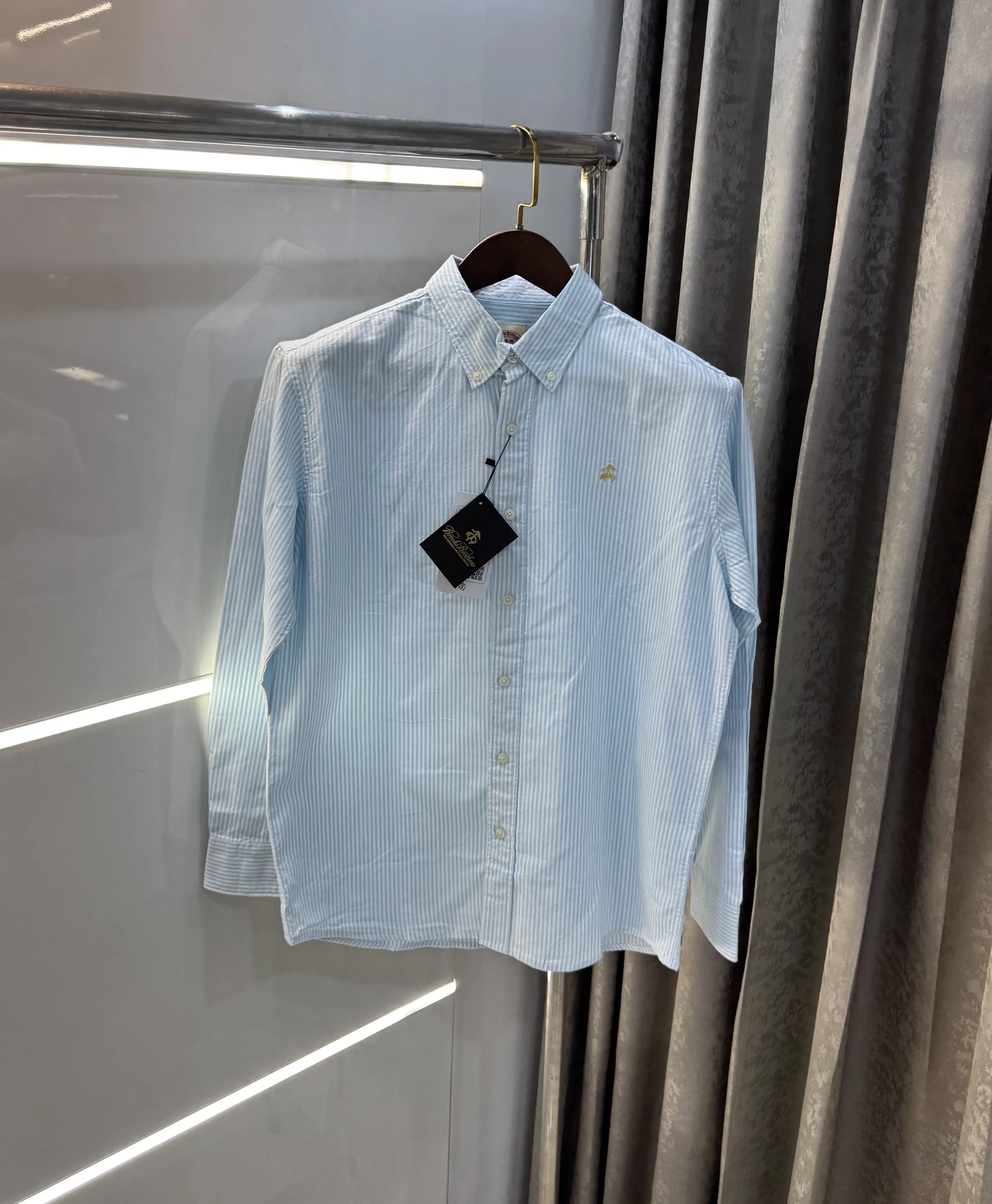 Brooks Brother aqua Blue Oxford Premium Shirt