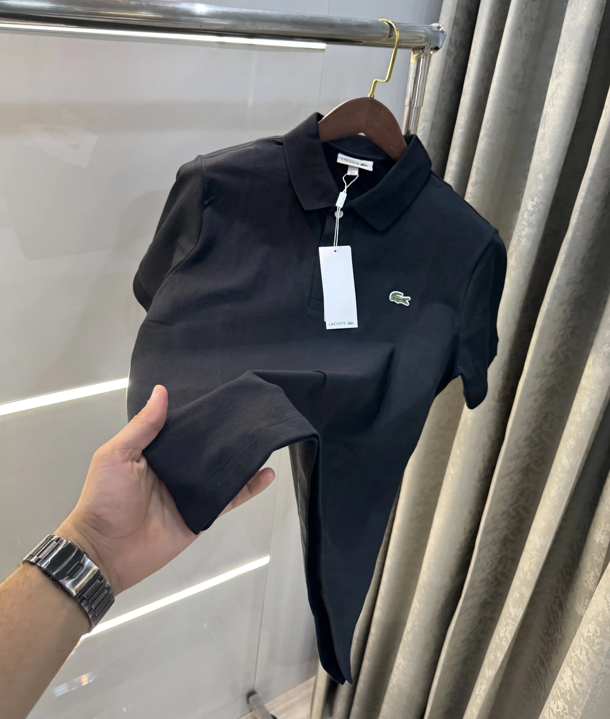 Lacost e Black Logo Work Premium Polo T-Shirt