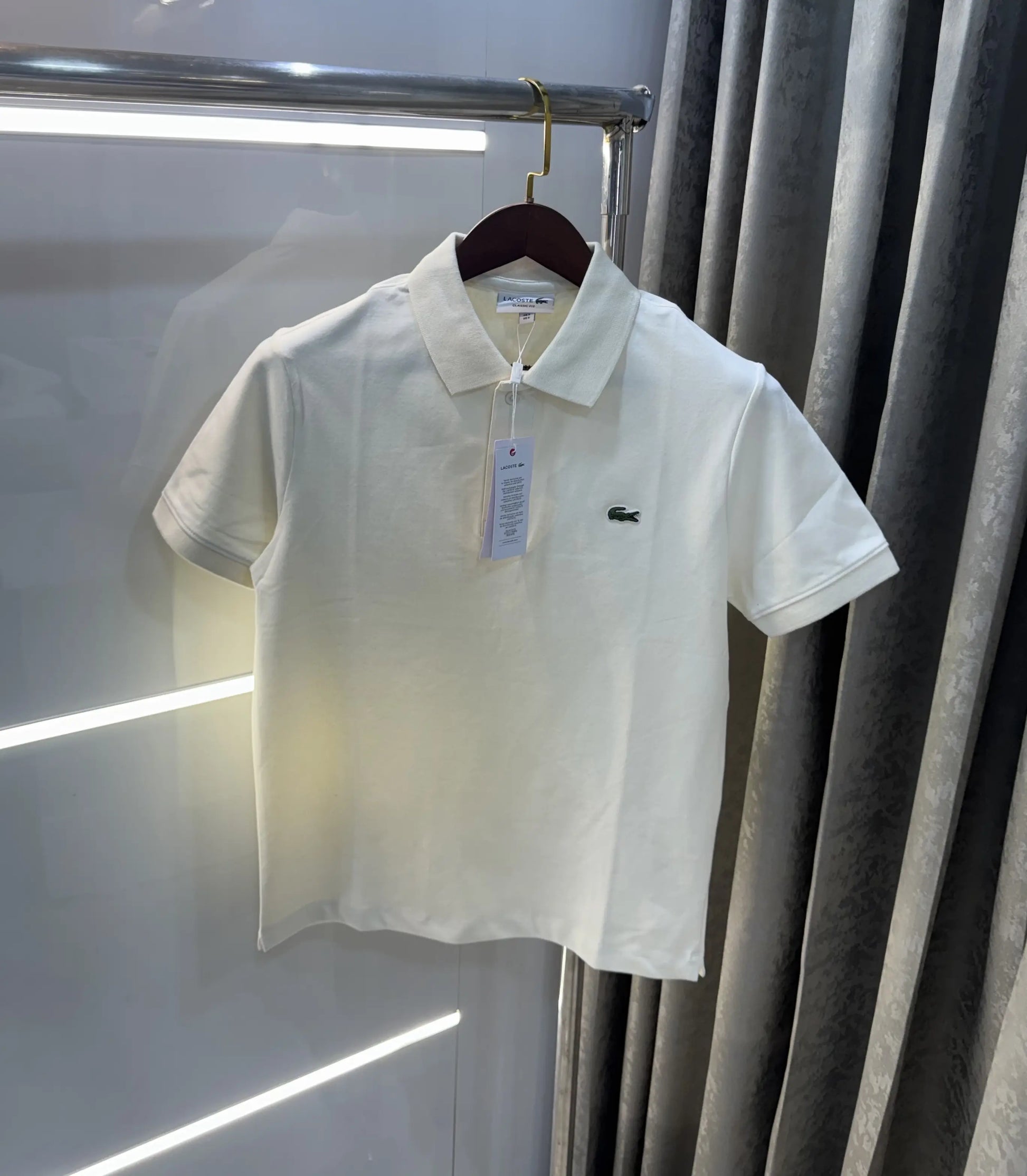 Lacost e Cream Logo Work Premium Polo T-Shirt
