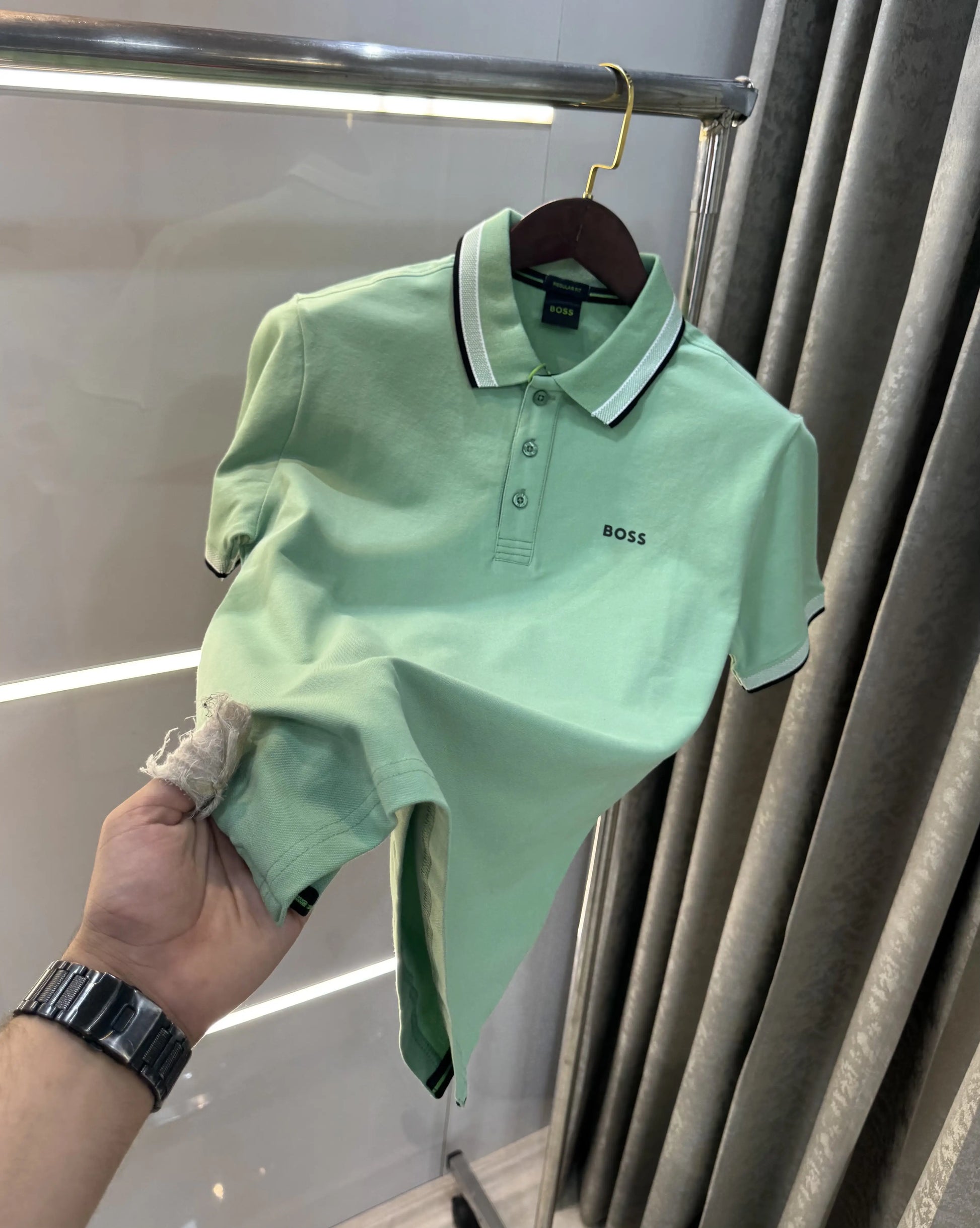  Hug o Boss Green Logo Work Premium Polo T-shirt