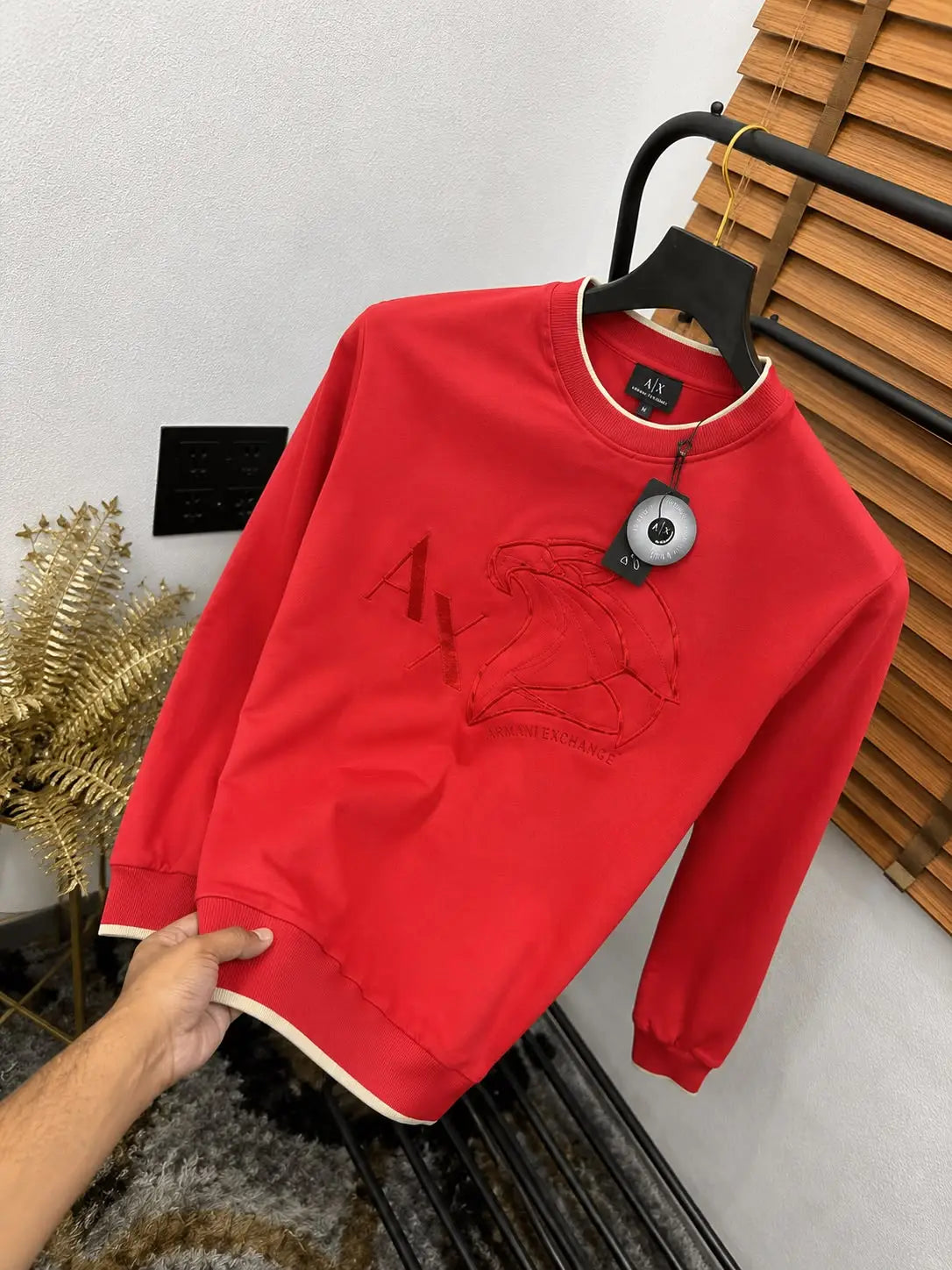Arman_i Ex.change Eagle Embroidery Print imported Premium Sweatshirt (DN 004)