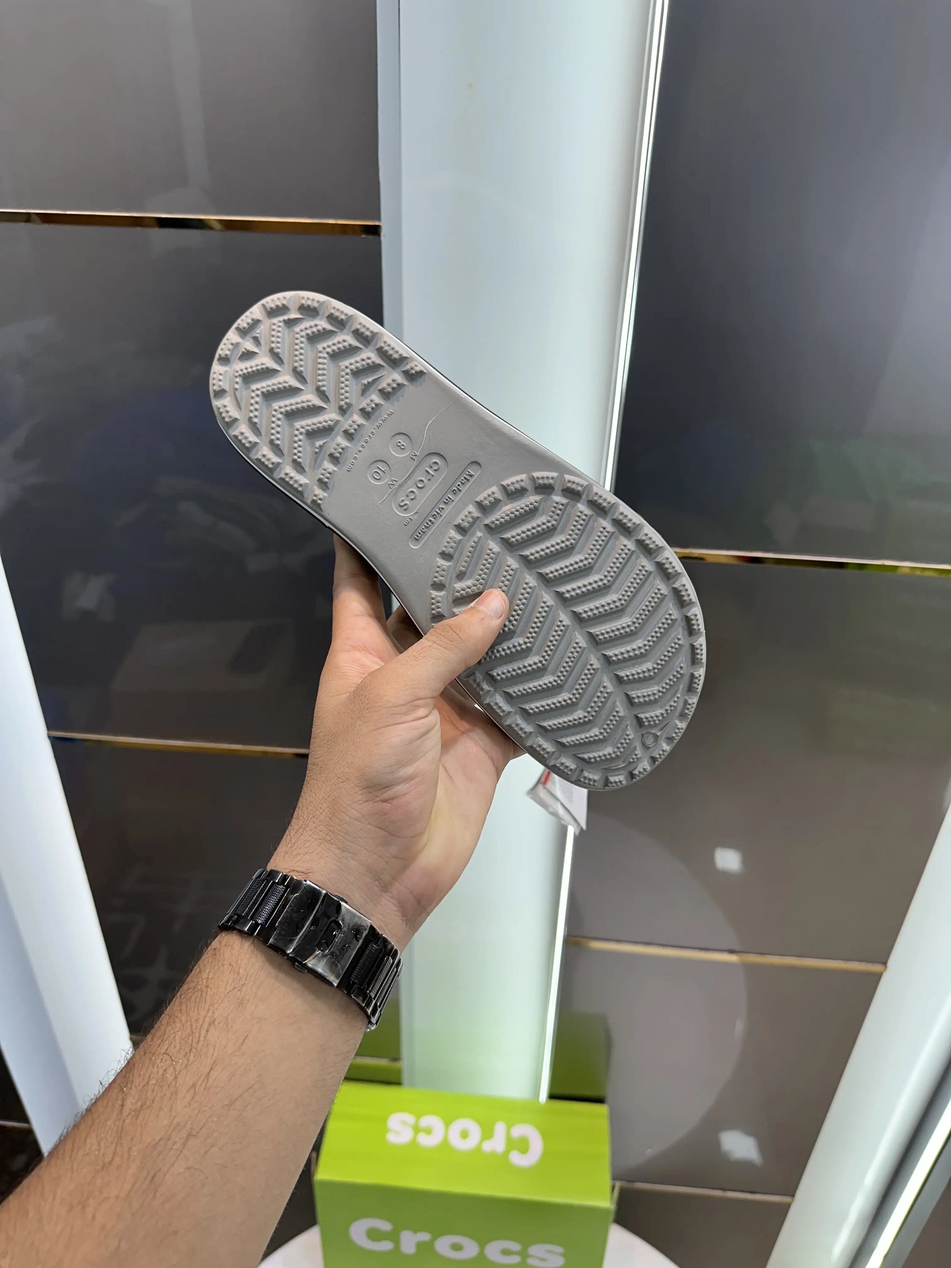 Crocs_Bayaband Grey Slides