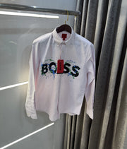 Hugo Boss Pink Logo Work Premium Shirt