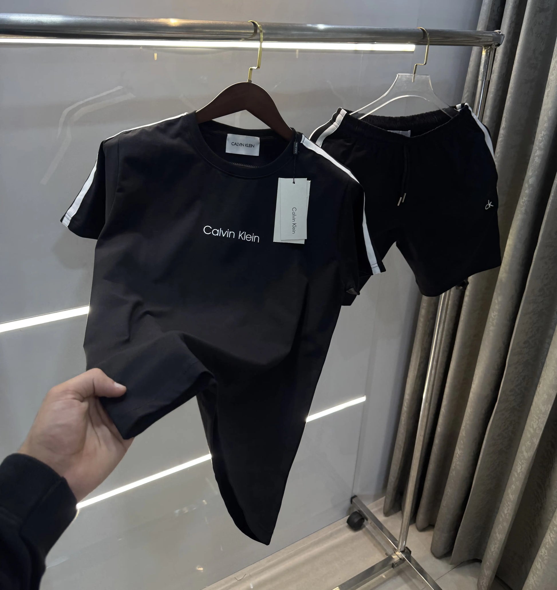 Calvin Klein Black Logo Work Premium Cord Set