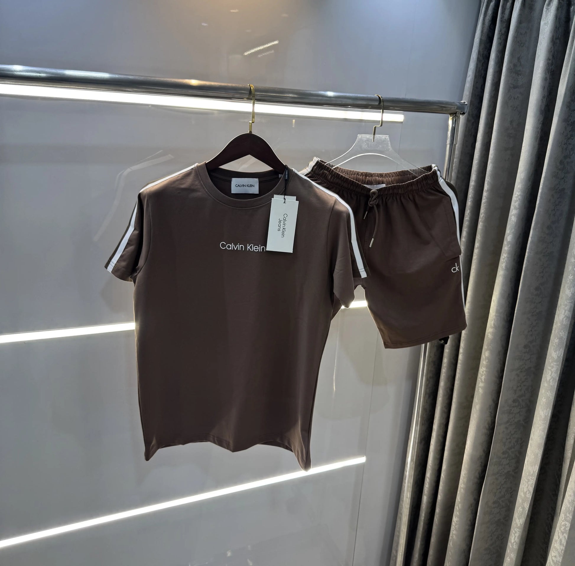 Calvin Klein Brown Logo Work Premium Cord Set