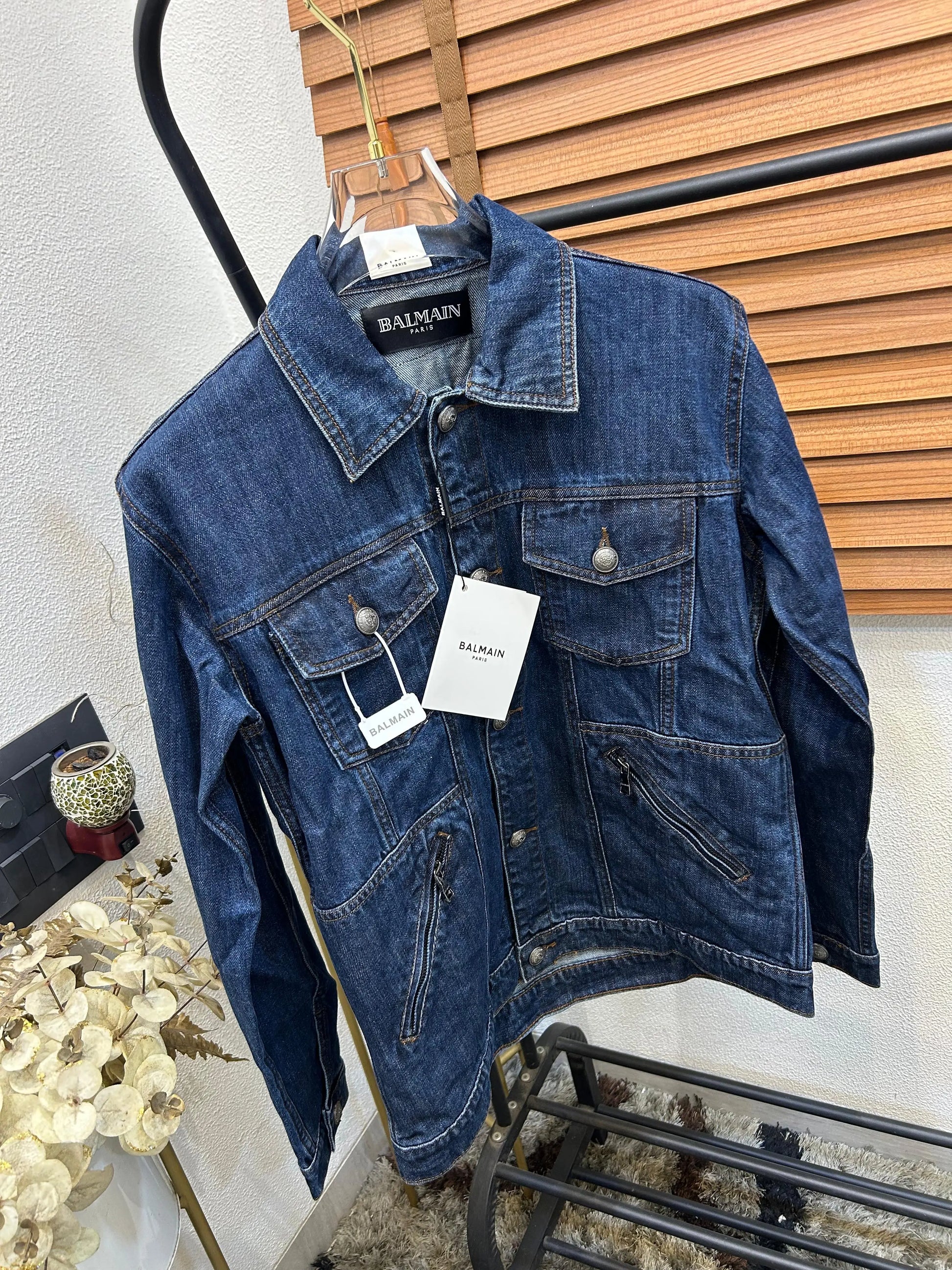 Balmai_n Turkey Imported Very Premium Highly Detailed Denim Dark Blue Jacket (DN 560)