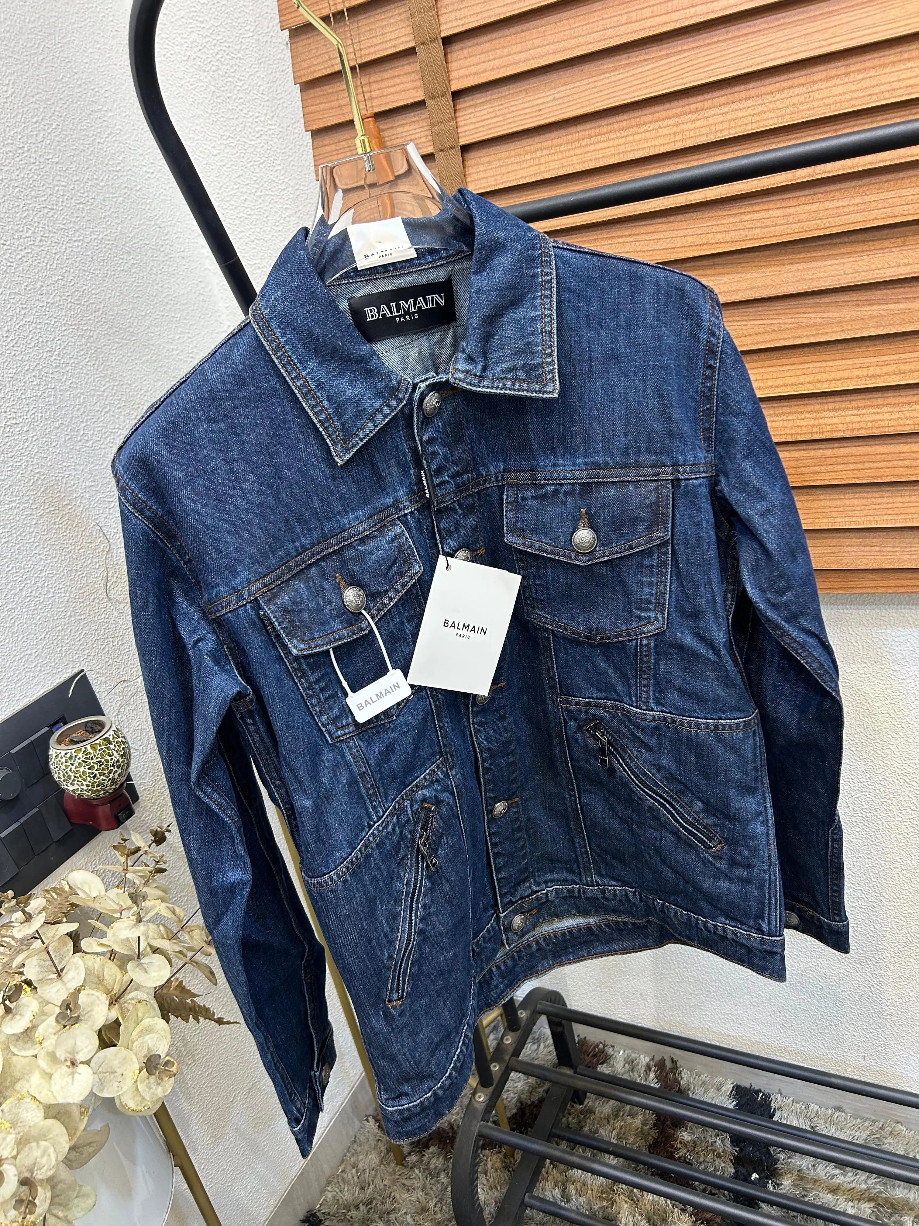Balmai_n Turkey Imported Very Premium Highly Detailed Denim Dark Blue Jacket (DN 560)