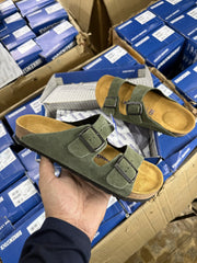 BIRKENSTOCK ARIZONA OLIVE SUEDE