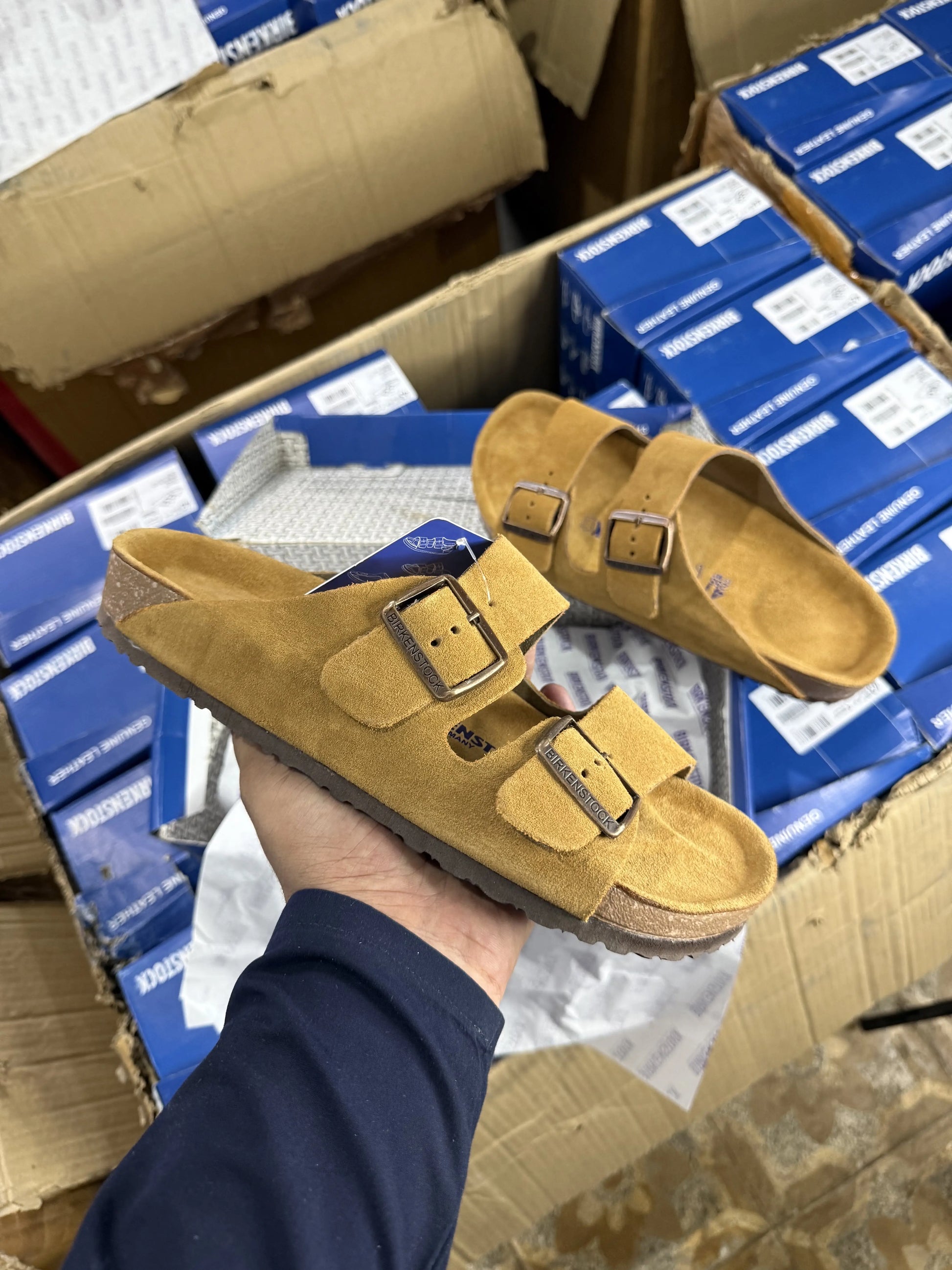 BIRKENSTOCK ARIZONA TAN SUEDE