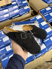 BIRKENSTOCK BOSTON BLACK SUEDE