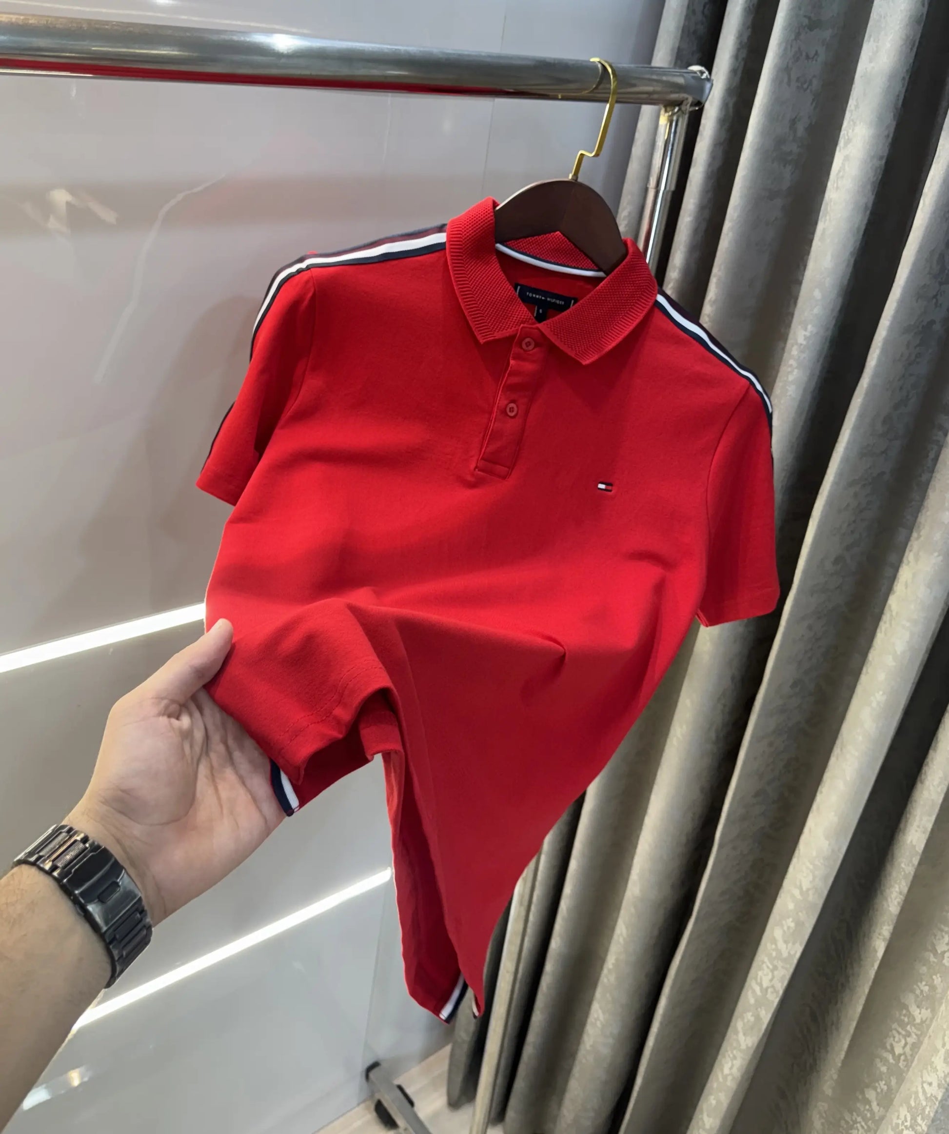 Tomm y Hilfiger Red Premium Polo T-shirt