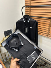 Emporio Arman_i Collor Printed Premium Partywear Shirt With Og Bo_X & Bag (DN 547)