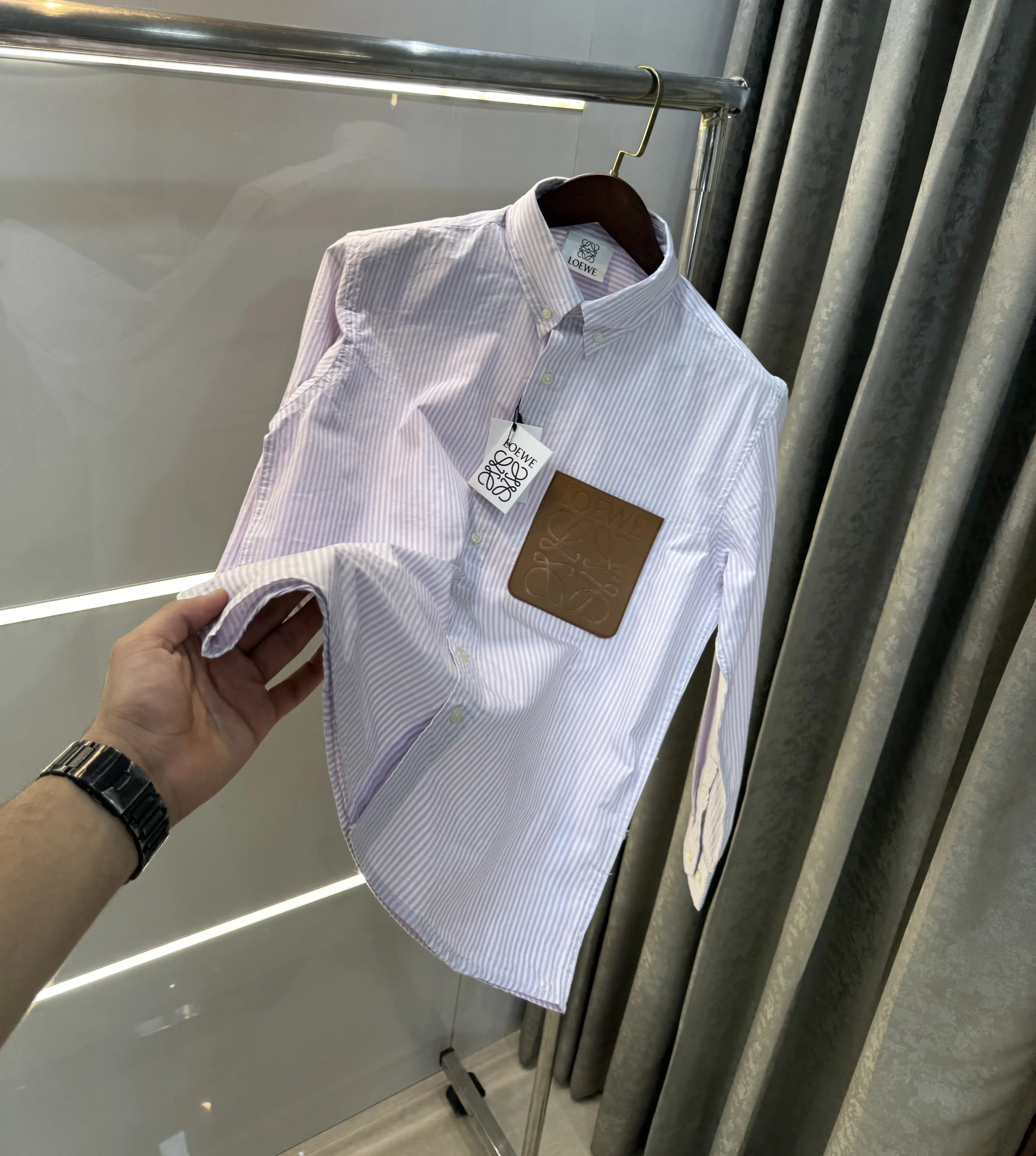 Loewe Purple Logo Patch Imported Shirt