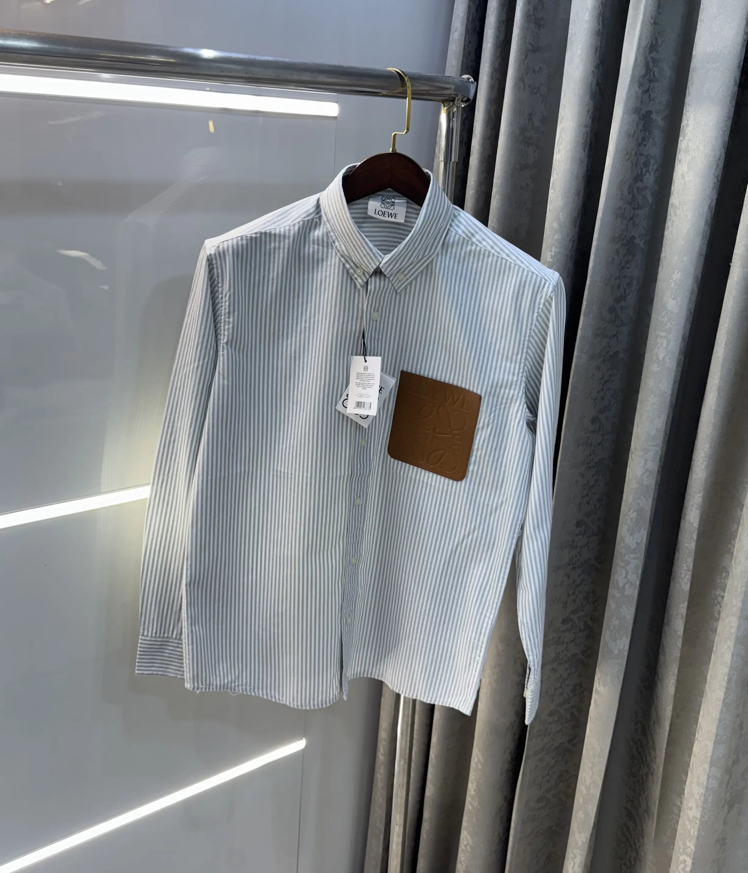 Loewe Grey Logo Patch Imported Shirt