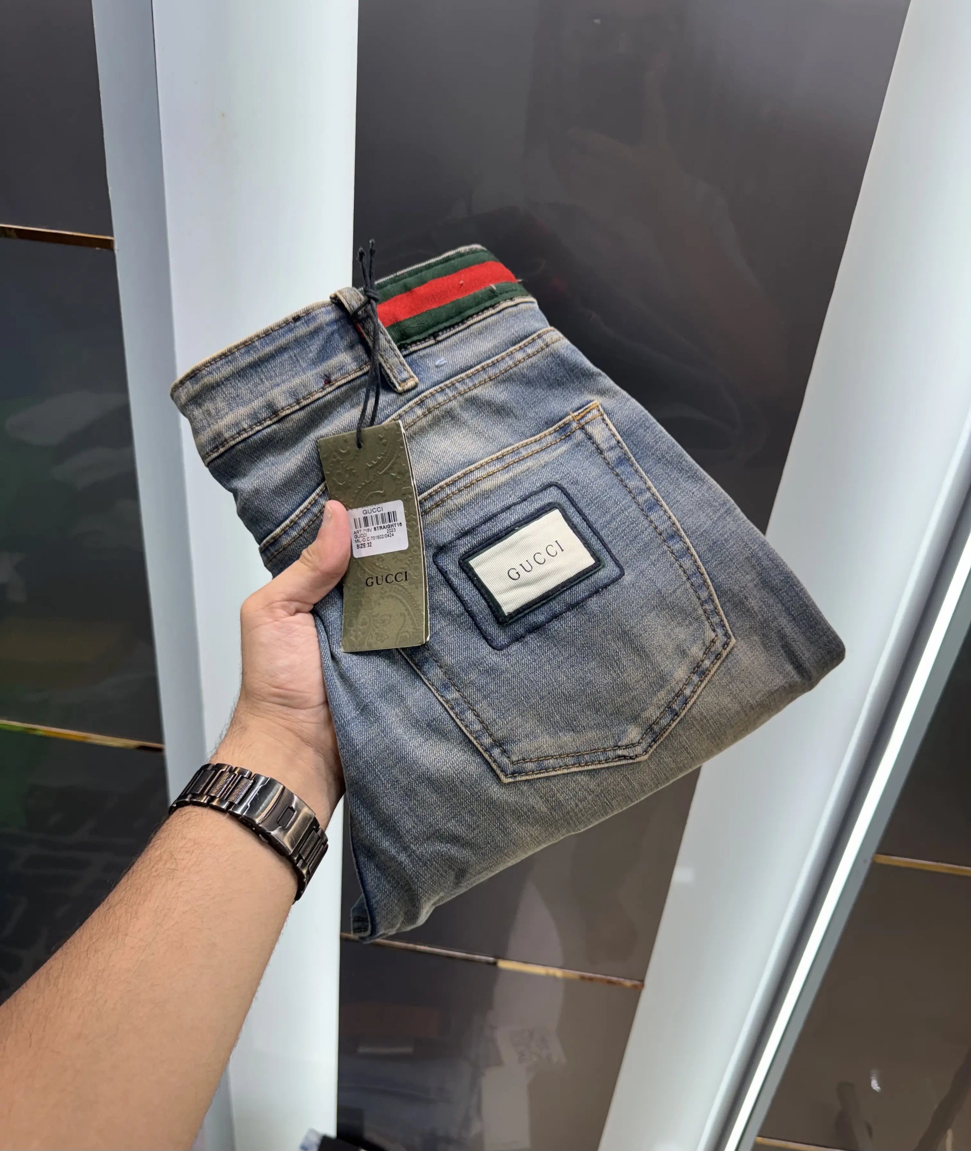  Gucc i Greenish Imported Premium Denim
