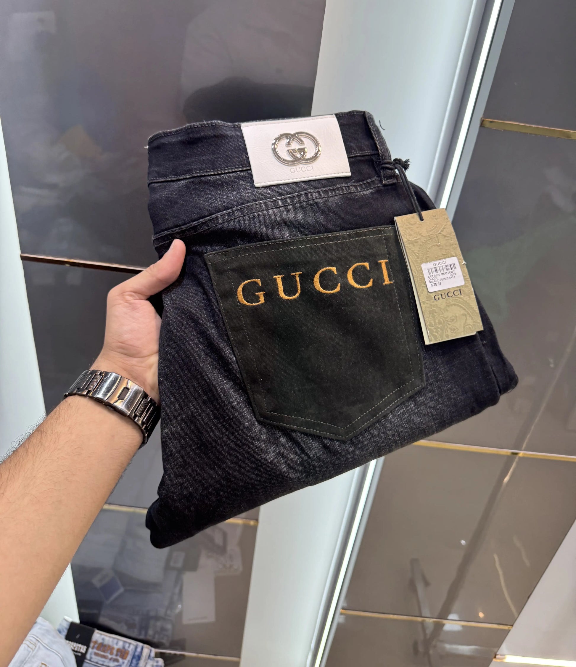  Gucc i carbon black Shade Imported Premium Denim