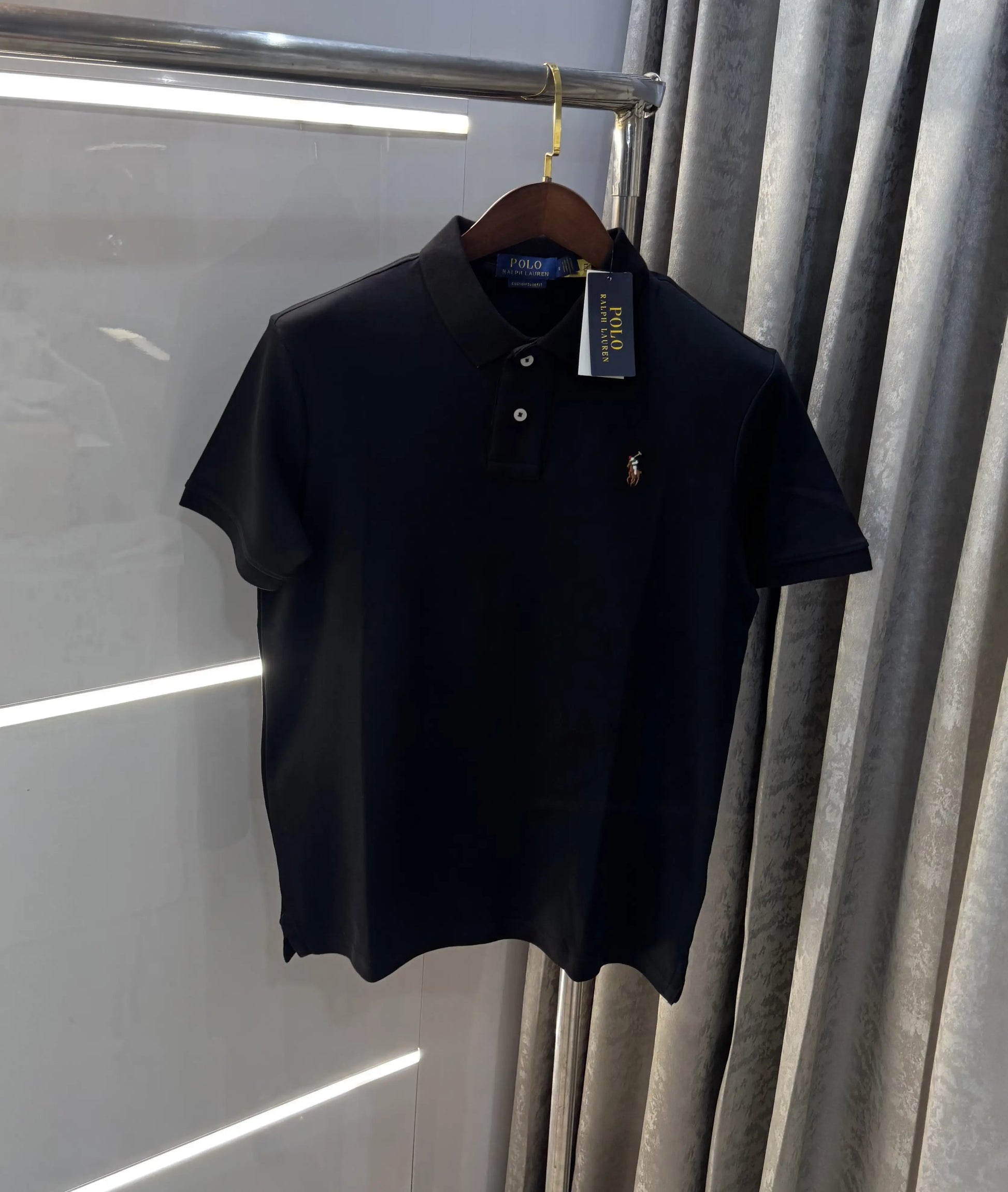 Ralph Lauren Black Premium Classic Polo T-Shirt