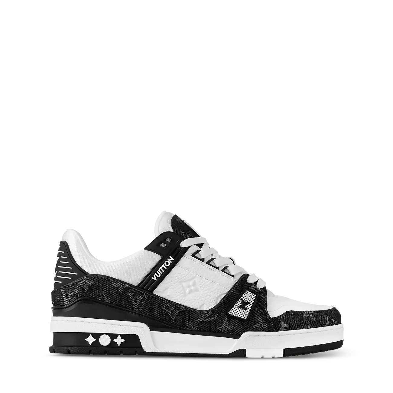 Louis Vuitton LV Trainer Monogram White Black Denim (140